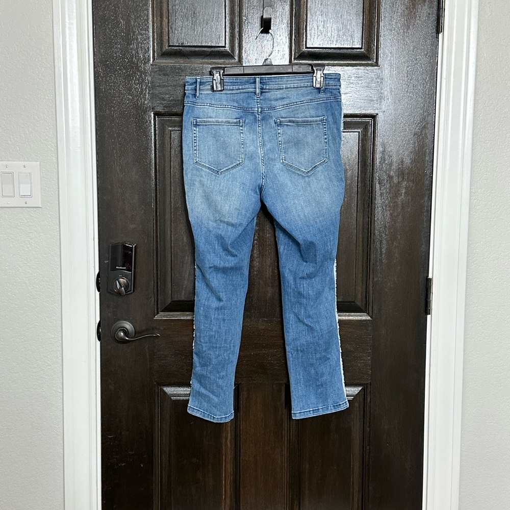 J. Jill High Rise Cropped Side Fringe Jeans Size 10 - Picture 2 of 9